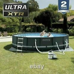 Intex Ultra XTR 16ft x 48in Outdoor Frame Above Ground Swimming Pool Set with Pump