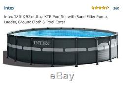 Intex ultra above ground swimming pool liner 18X52