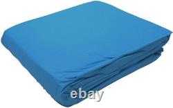 LI214820 21 Foot Solid Blue Round Above Ground Swimming Pool Overlap Liner