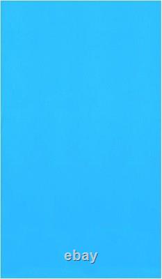 LI214820 21 Foot Solid Blue Round Above Ground Swimming Pool Overlap Liner