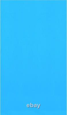 LI214820 21 Foot Solid Blue Round Above Ground Swimming Pool Overlap Liner
