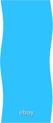 LI214820 21 Foot Solid Blue Round Above Ground Swimming Pool Overlap Liner