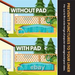 LL27R Aboveground Pool Liner Pad 27' Round, Strong Durable Puncture Resistant Fl