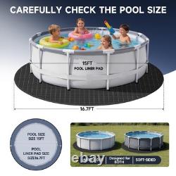 LXKCKJ 15FT Round Pool Pads for Above Ground Pool, Protects Pool Liner, Heavy