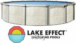 Lake Effect 24' x 52' Round Fallston Swimming Pool Package Choose Liner