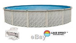 Lake Effect 24' x 52 Round Meadows Above Ground Swimming Pool with Liner