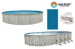 Lake Effect Above Ground Round MEADOWS Swimming Pool with Pacific Ice Liner