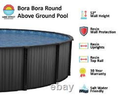 Lake Effect Bora Bora Above Ground Swimming Pool 52 Wall with Liner and Skimmer