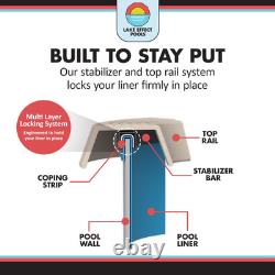 Lake Effect Fiji Above Ground Swimming Pool 52 Wall with Liner and Skimmer