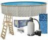Lake Effect Meadows Round Above Ground Swimming Pool, Liner, Filter System Kit