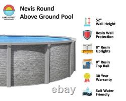 Lake Effect NEVIS Above Ground Swimming Pool with Liner & Skimmer
