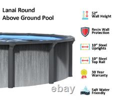 Lanai 52 Wall Above Ground Swimming Pool with Liner & Skimmer Choose Size