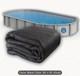 Liner Life Swimming Pool Liner Pad 18' x 33' with Polyester Oval Pre-Cut Black
