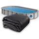 Liner Life Swimming Pool Liner Pad 18' x 33' with Polyester Oval Pre-Cut Black