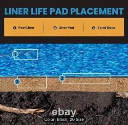 Liner Life Swimming Pool Liner Pad 18' x 33' with Polyester Oval Pre-Cut Black