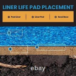 Liner Life Swimming Pool Liner Pad 18' x 33' with Polyester Oval Pre-Cut Black