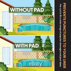 Liner Life Swimming Pool Liner Pad 18' x 33' with Polyester Oval Pre-Cut Black