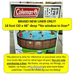 Liner Only Coleman Power Steel 18'x48 Rnd Above Ground Pool Liner 2022 Model