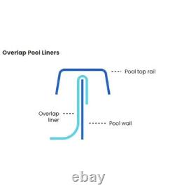 LinerWorld Above Ground Pool Liner, 16'x32' Oval Overlap in Glimmerglass New