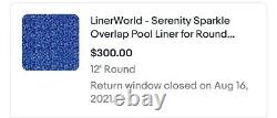 LinerWorld Serenity Sparkle Overlap Pool Liner for Round Above Ground Pools