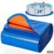 Liners 24FT Round Pool Liner Pad Above Ground Pools 180 GSM Underlayment Under