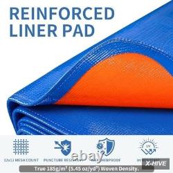 Liners 24FT Round Pool Liner Pad Above Ground Pools 180 GSM Underlayment Under