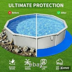 Liners 24FT Round Pool Liner Pad Above Ground Pools 180 GSM Underlayment Under