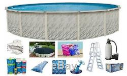 MEADOWS Above Ground Steel Wall Swimming Pool with Liner Ladder Filter Package