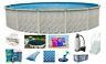 MEADOWS Above Ground Steel Wall Swimming Pool with Liner Step Filter Package