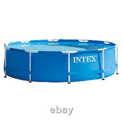 Metal Frame Above Ground Swimming Pool with 10 Foot Round Swimming Pool Cover
