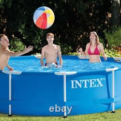 Metal Frame Above Ground Swimming Pool with 10 Foot Round Swimming Pool Cover