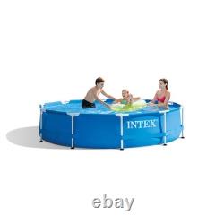 Metal Frame Above Ground Swimming Pool with 10 Foot Round Swimming Pool Cover