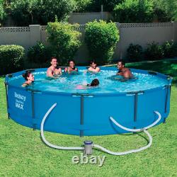 NEW Bestway 12' x 30 Steel Pro MAX Frame Swimming Pool Set with Filter Pump