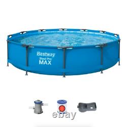 NEW Bestway 12' x 30 Steel Pro MAX Frame Swimming Pool Set with Filter Pump