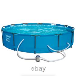 NEW Bestway 12' x 30 Steel Pro MAX Frame Swimming Pool Set with Filter Pump