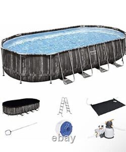 NEW Bestway above ground Pool 24'x12'x48 sandfilter, Cover, Ladder, pump, solar