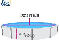 NEW Blue Wave 12Ft X 24Ft Standard Gauge Oval Overlap Pool Liner NL330-20 Blue