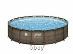 NEW COLEMAN POWER STEEL 18' x 48 Round Above Ground Swimming Pool Deluxe Set