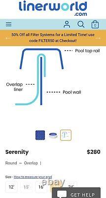 NEW! + FREE SHIPPING! 18' Round Overlap Above Ground Vinyl Pool Liner + Coping