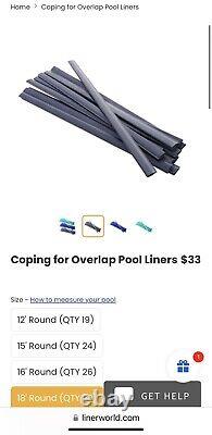 NEW! + FREE SHIPPING! 18' Round Overlap Above Ground Vinyl Pool Liner + Coping