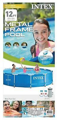 NEW Intex 12' x 30 METAL Frame Above Ground Swimming Pool with Filter/ NO LINER
