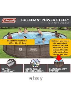 NEW LINER ONLY for Coleman or Bestway Power Steel 18 Ft x 48 Pool