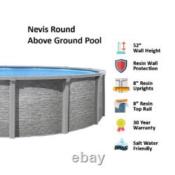 Nevis Above Ground Swimming Pool Kit with Overlap Liner & Skimmer