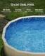 New 12 x 24 ft Oval Pool Liner, Overlap Style Above Ground Pool Liners, 48-to-5