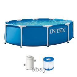 New Metal Frame Multiple Sizes above Ground Swimming Pool Set WithFilter Pump