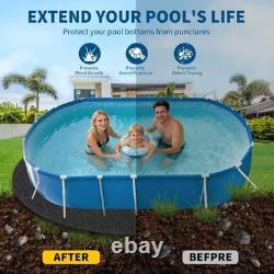 Non-Woven Pool Liner Pad for Above Ground Pools Puncture Weed Barrier 18x34 Oval