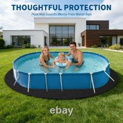 Non-Woven Pool Liner Pad for Above Ground Pools Puncture Weed Barrier 18x34 Oval