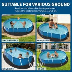 Non-Woven Pool Liner Pad for Above Ground Pools Puncture Weed Barrier 18x34 Oval