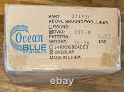 Ocean Blue 15x30 Oval Overlap Bahama Pool Liner 25 Gauge? Brand New! $529 Retail