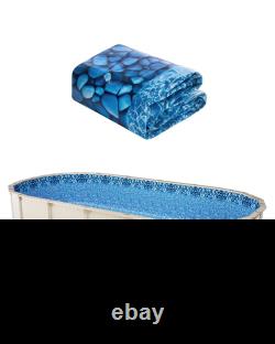 Oval Pool Liner 15x30ft Overlap Style Pool Liner 54in Wall Height Durable